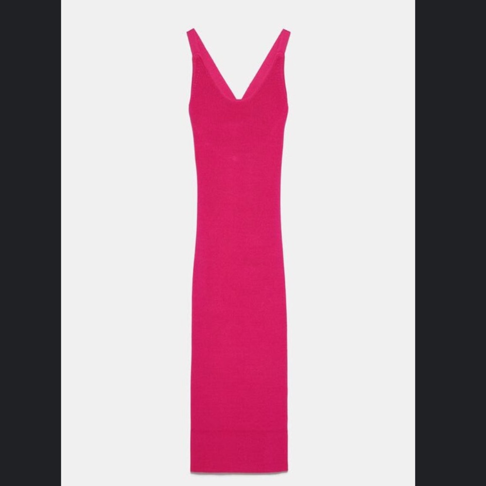 Hot Pink Knit Zara Dress